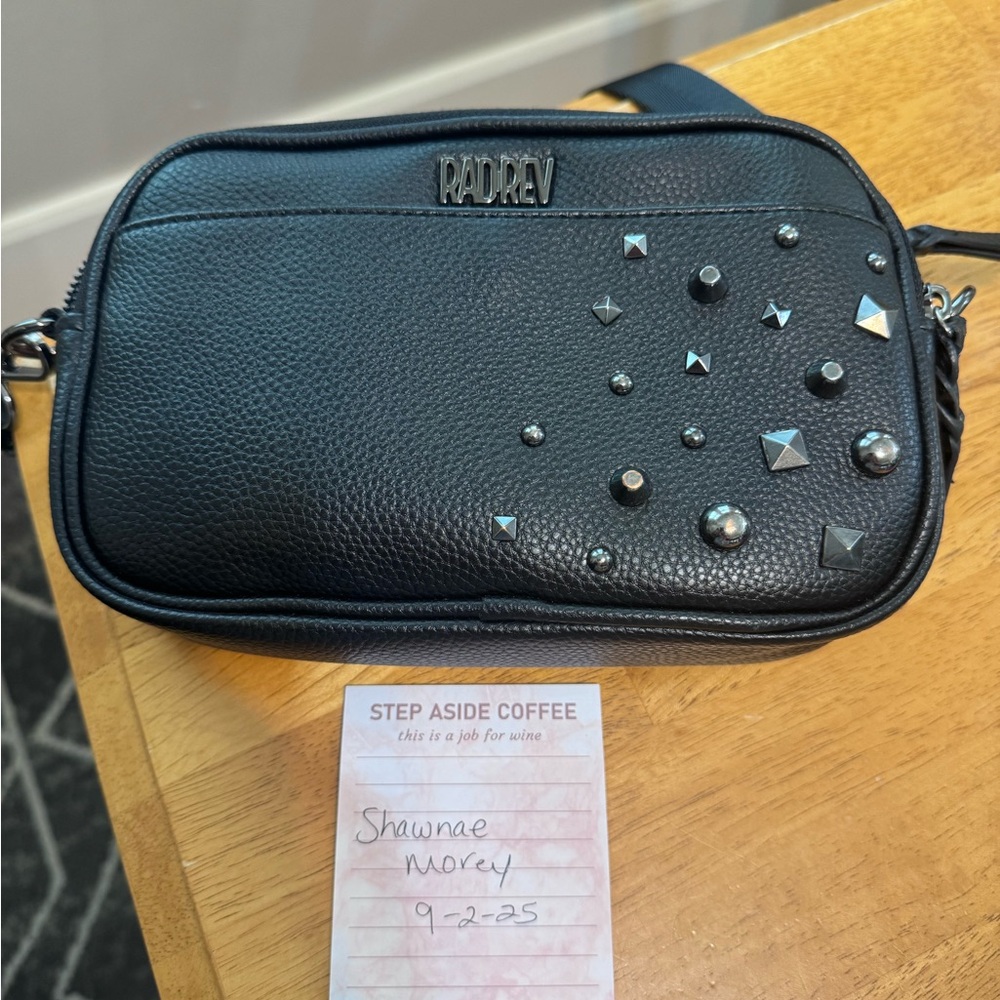 Black Studded Crossbody Bag - Picture 2 of 5